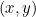 (x, y)