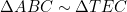 \Delta ABC \sim \Delta TEC