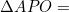 \Delta{APO}=
