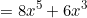 \begin{equation*}=8x^5+6x^3\end{equation*}