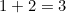 1+2=3