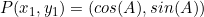 P(x_1,y_1)=(cos(A), sin(A))