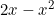 Rendered by QuickLaTeX.com 2x-x^2