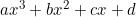 ax^3+bx^2+cx+d